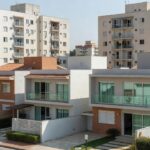Imóveis residenciais em bairro brasileiro para relatório mensal de mercado imobiliário