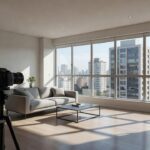 Apartamento moderno em São Paulo preparado para gravação de vídeo imobiliário