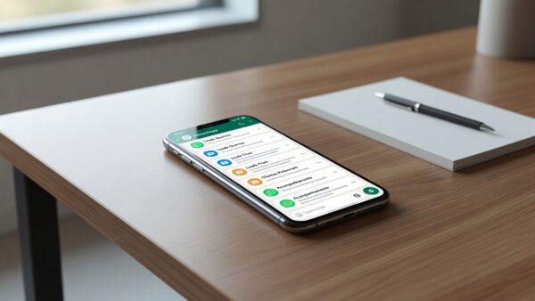 Smartphone com WhatsApp organizado para converter leads em vendas