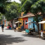 Evento de bairro brasileiro para captação de proprietários por corretores imobiliários