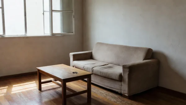 Interior de apartamento alugado no Brasil com chaves sobre mesa representando registro de visita