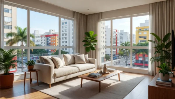 Apartamento brasileiro preparado para captação imobiliária com percepção de valor