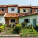 Casas residenciais em bairro brasileiro para comparação de preços de imóveis