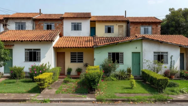 Casas residenciais em bairro brasileiro para comparação de preços de imóveis