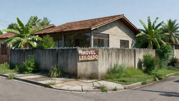 Casa residencial brasileira em leilão imobiliário