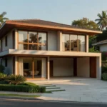 Casa brasileira moderna fotografada profissionalmente para anúncio imobiliário