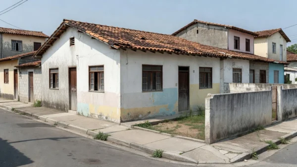 Casa residencial brasileira em contexto de inventário imobiliário