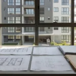 Condomínio brasileiro com documentos de fluxo de captação imobiliária