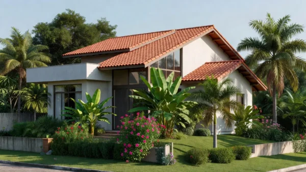 Casa residencial brasileira no mercado imobiliário para co-corretagem