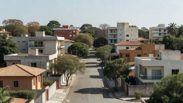 Bairro residencial brasileiro para relatório VGV imobiliário