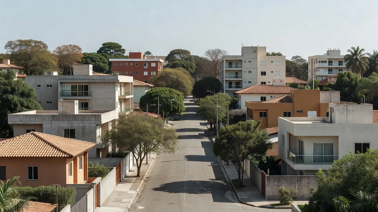 Bairro residencial brasileiro para relatório VGV imobiliário