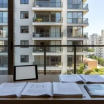 Imóvel residencial brasileiro com tablet e documentos representando cases para corretores imobiliários