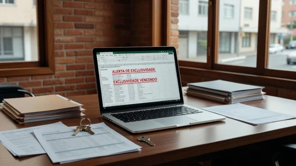 Planilha com alerta de exclusividade em contratos do mercado imobiliário