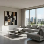 Apartamento moderno brasileiro representando o mercado imobiliário para corretores