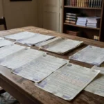 Documentos de registro de imóvel com pendências em cartório brasileiro