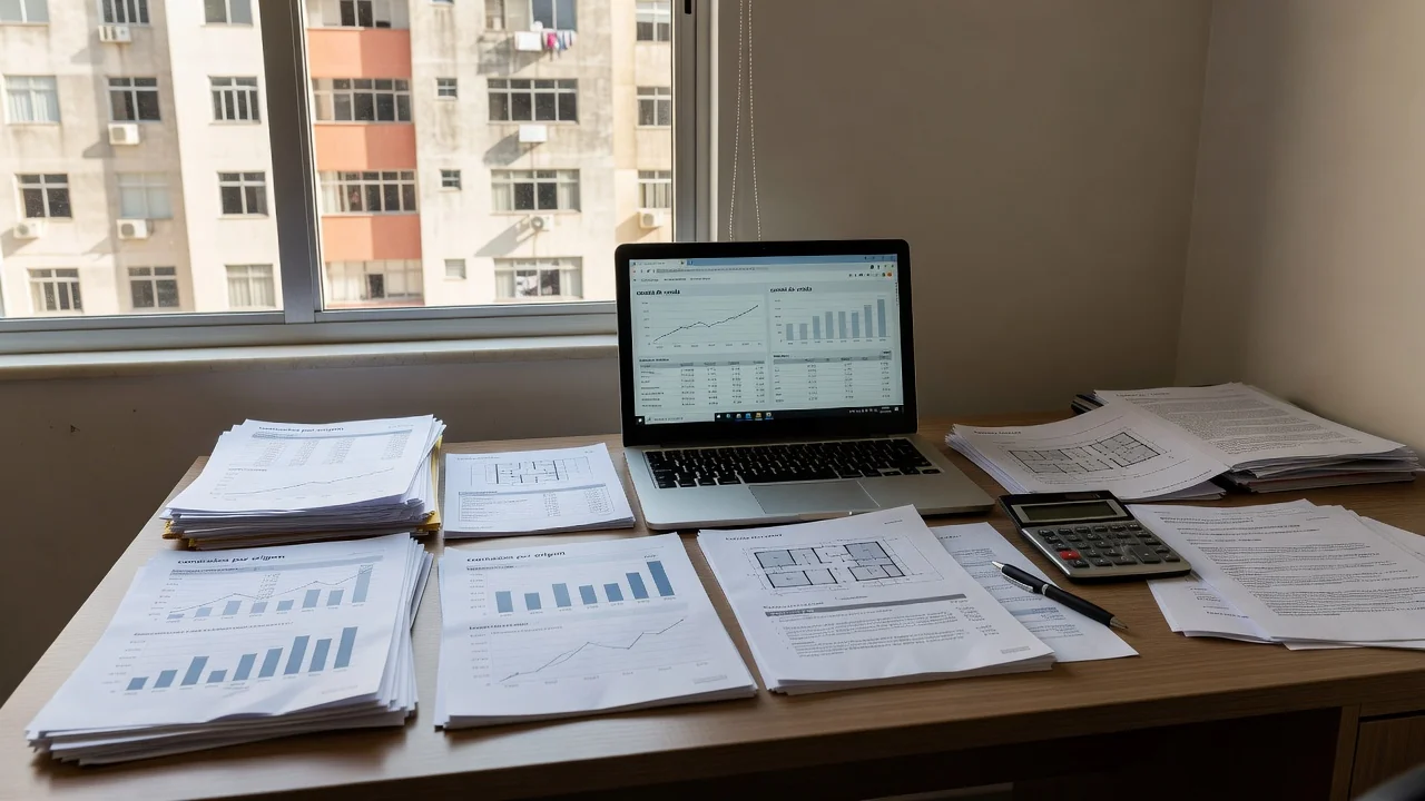 Relatório de comissões por origem de vendas no mercado imobiliário