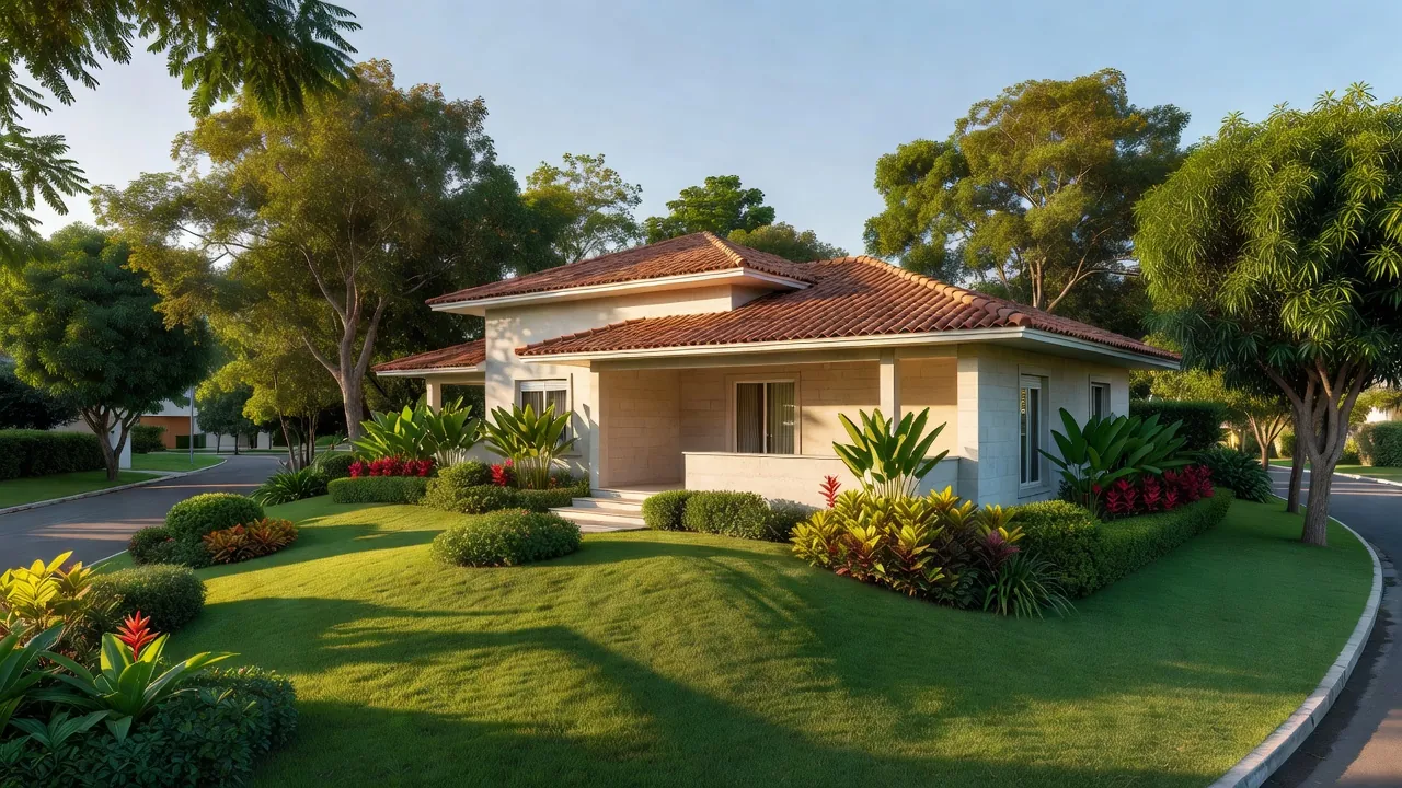 Casa moderna brasileira em bairro residencial para venda no mercado imobiliário