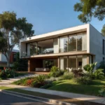 Casa moderna brasileira representando tempo médio de venda de imóvel no mercado imobiliário