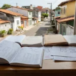 Carnê do IPTU com documentos sobre imóveis residenciais brasileiros