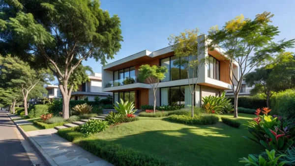 Casa residencial brasileira no mercado imobiliário simbolizando exclusividade do corretor