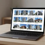 Tela de portal imobiliário com listagens de imóveis residenciais brasileiros
