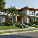Casa residencial brasileira em bairro suburbano no mercado imobiliário