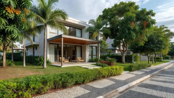 Casa residencial brasileira no mercado imobiliário