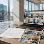 Contrato de intermediação imobiliária com visitas virtuais e fotos de imóveis no Brasil