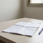 Contrato de intermediação imobiliária com cláusula de sigilo de preço sobre mesa de escritório