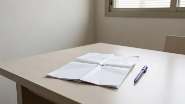 Contrato de intermediação imobiliária com cláusula de sigilo de preço sobre mesa de escritório