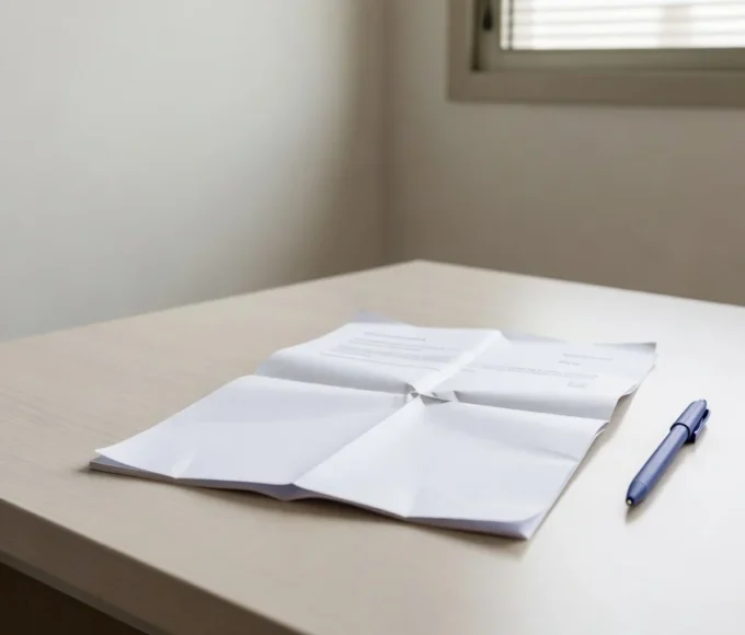 Contrato de intermediação imobiliária com cláusula de sigilo de preço sobre mesa de escritório