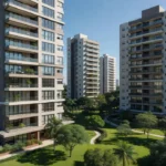 Condomínio residencial brasileiro moderno para mercado imobiliário e gestão de síndicos