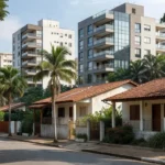 Imóveis residenciais em bairro brasileiro para seleção por faixa de preço no mercado imobiliário