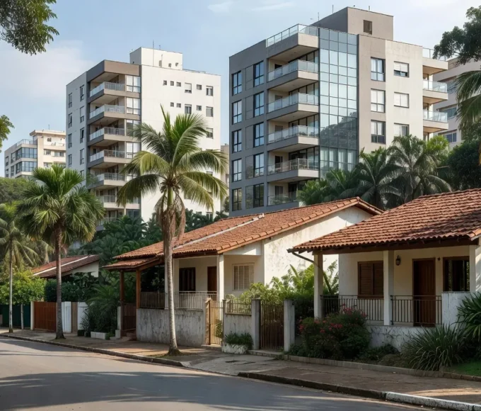 Imóveis residenciais em bairro brasileiro para seleção por faixa de preço no mercado imobiliário