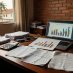 Matriz de performance para corretores imobiliários com gráficos de análise de vendas