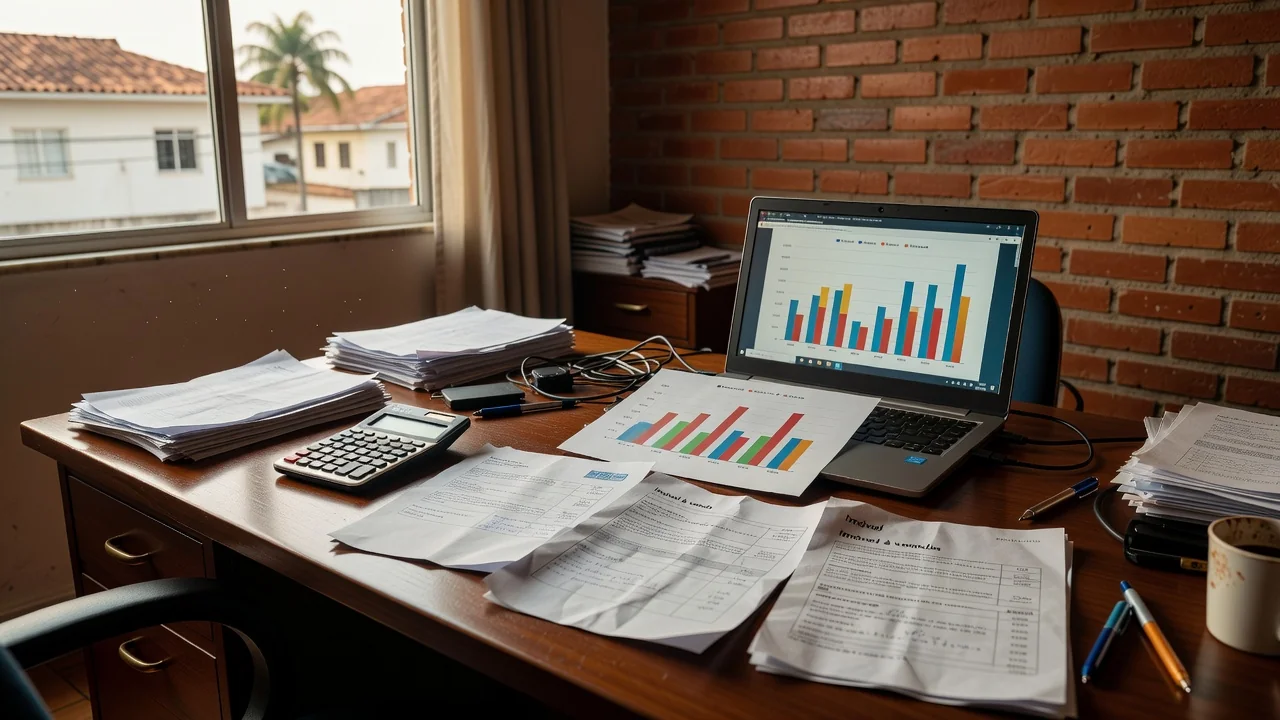 Matriz de performance para corretores imobiliários com gráficos de análise de vendas